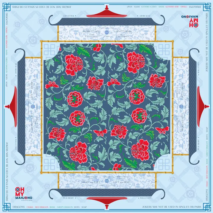 Liberty Mahjong Mat, Blue