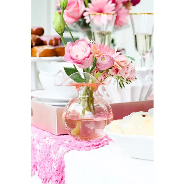 Vietri Hibiscus Pink Bud Vase