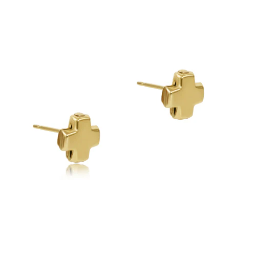 enewton Signature Cross Gold Stud