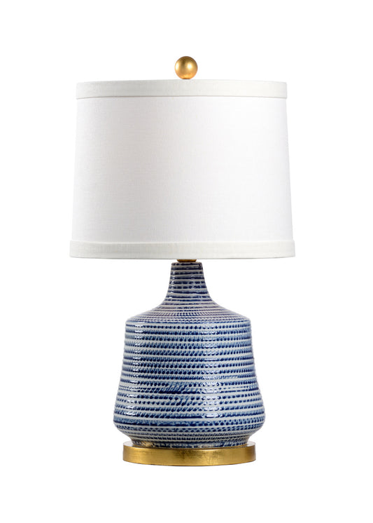 Blue Beehive Lamp 25.5"H