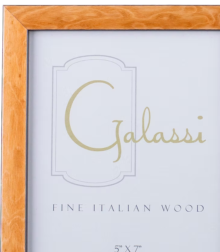 Fine Italian Wood Photo Picture Frame, Cashmere Burl, 8x10