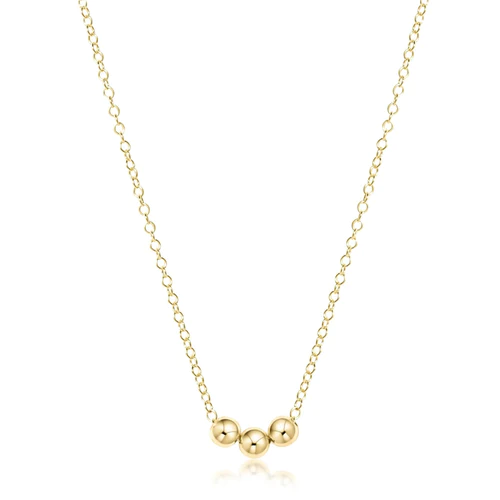 16" necklace gold - Joy 6mm beads