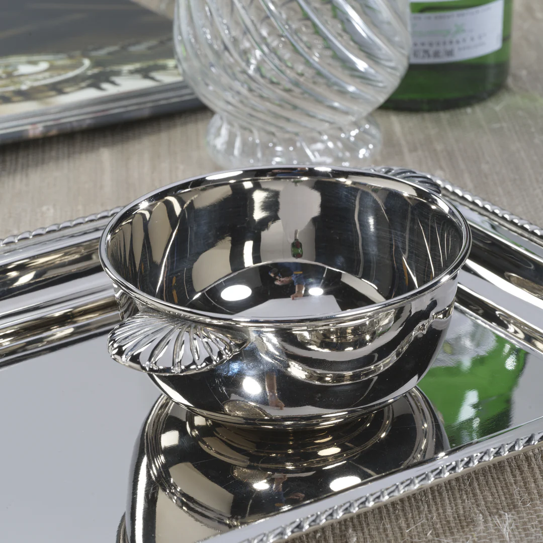 Eden Roc Condiment Bowl - Polished Nickel 6 x 4