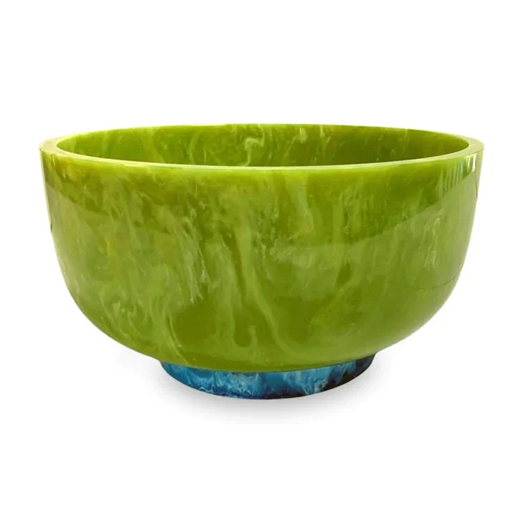 Resin Rio Large Bowl, Green/Blue 11"x 6"