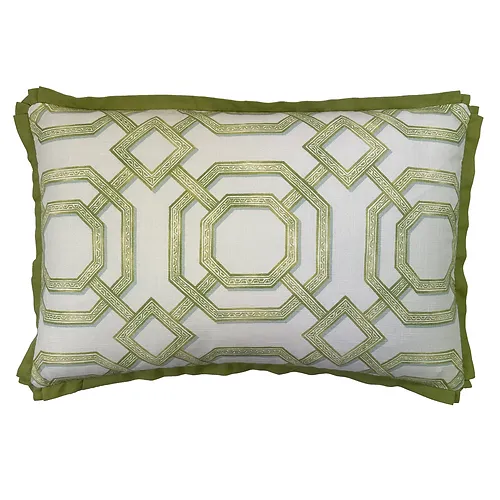 Gazebo Trellis Leaf Lumbar Pillow, 16x24