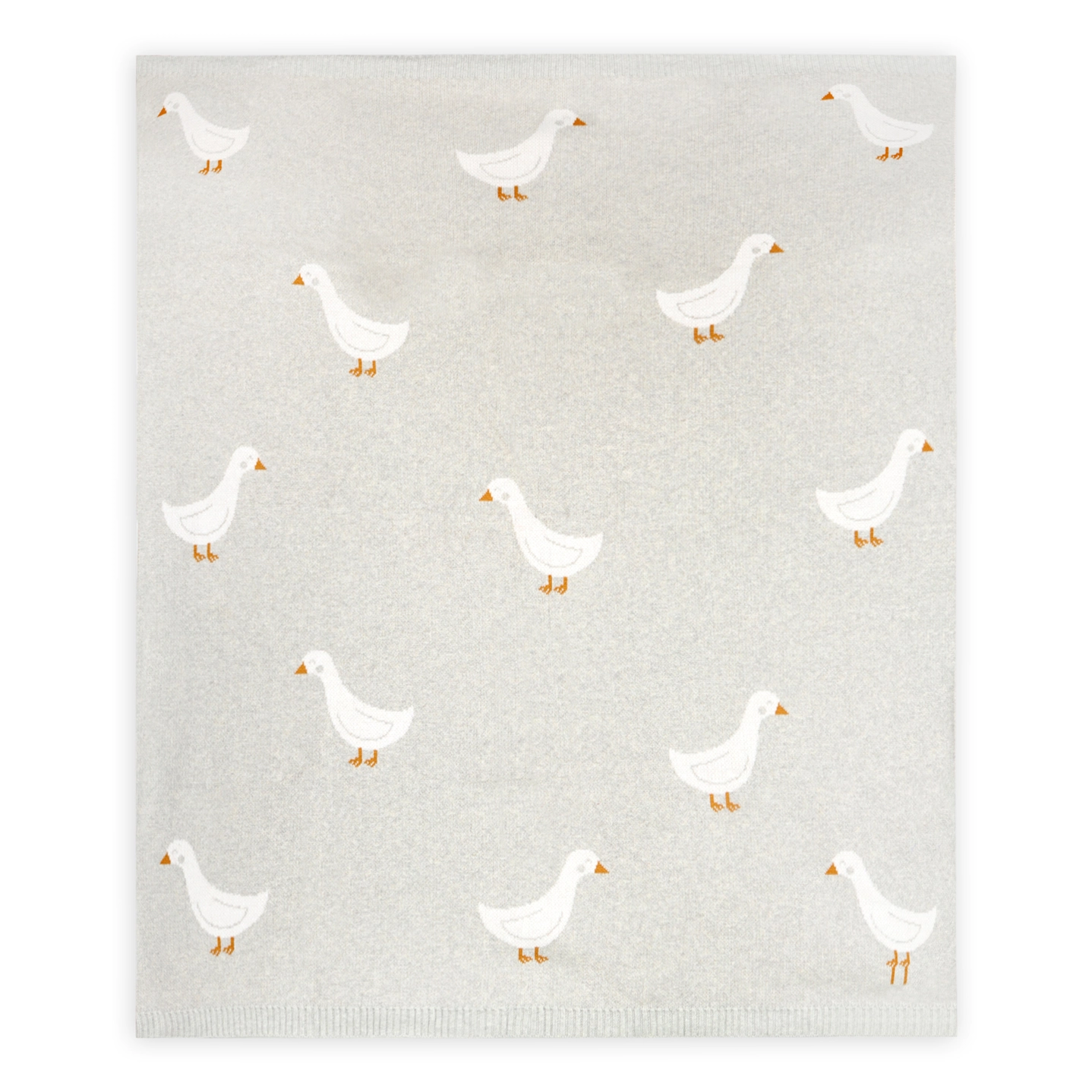 Organic Cotton Jacquard Baby Blanket, Duck Waddle