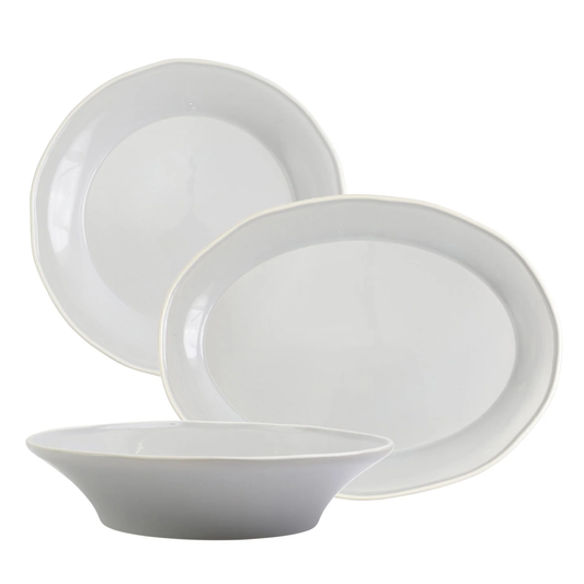 Vietri Chroma White Oval Platter