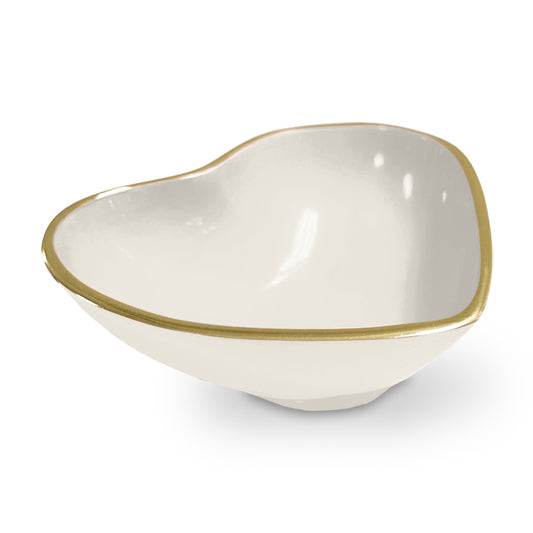 Encanto Deep Mini Heart Bowl, Cream