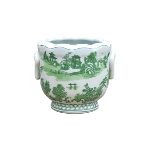 Canton Chino Cachepot, Green