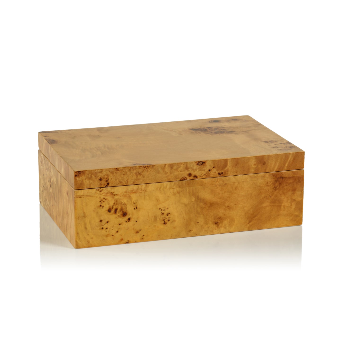 Leiden Burl Wood Box Large 10 x 6.5 x 3.25