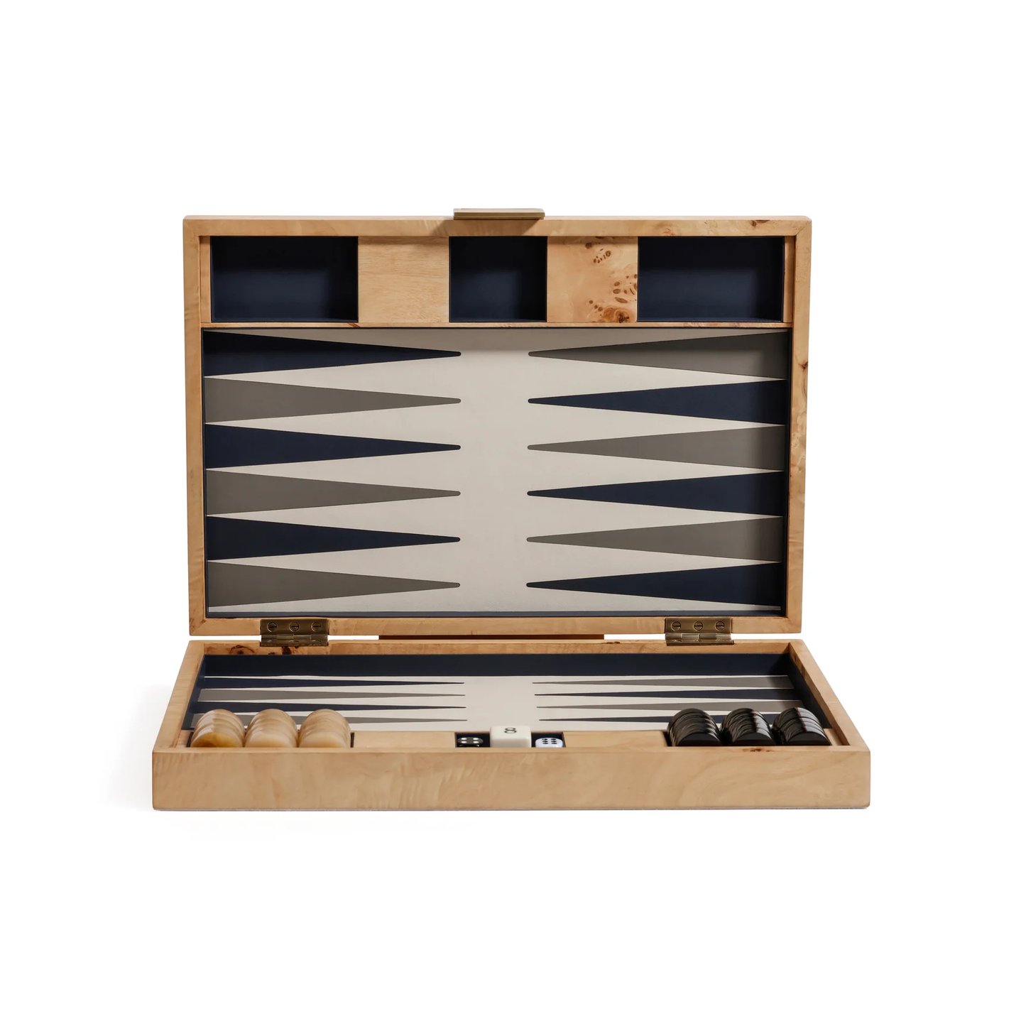 Burl Wood Backgammon Set