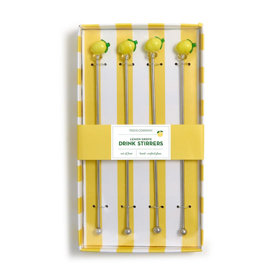 Lemon Stirrers in Box, Set of 4