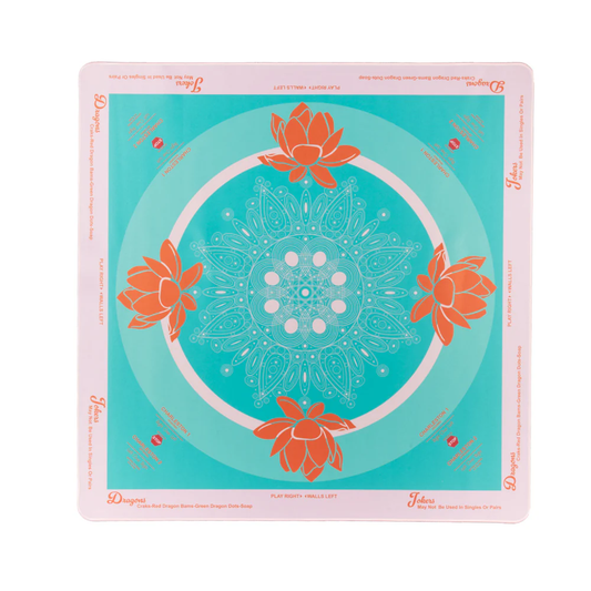 Lotus Mahjong Mat, Teal