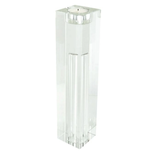 Crystal Bud Vase/Tealight 11" In