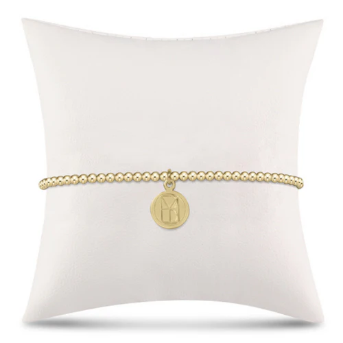 enewton Classic Gold 2mm Bead Bracelet - "Be You" Small Gold Disc
