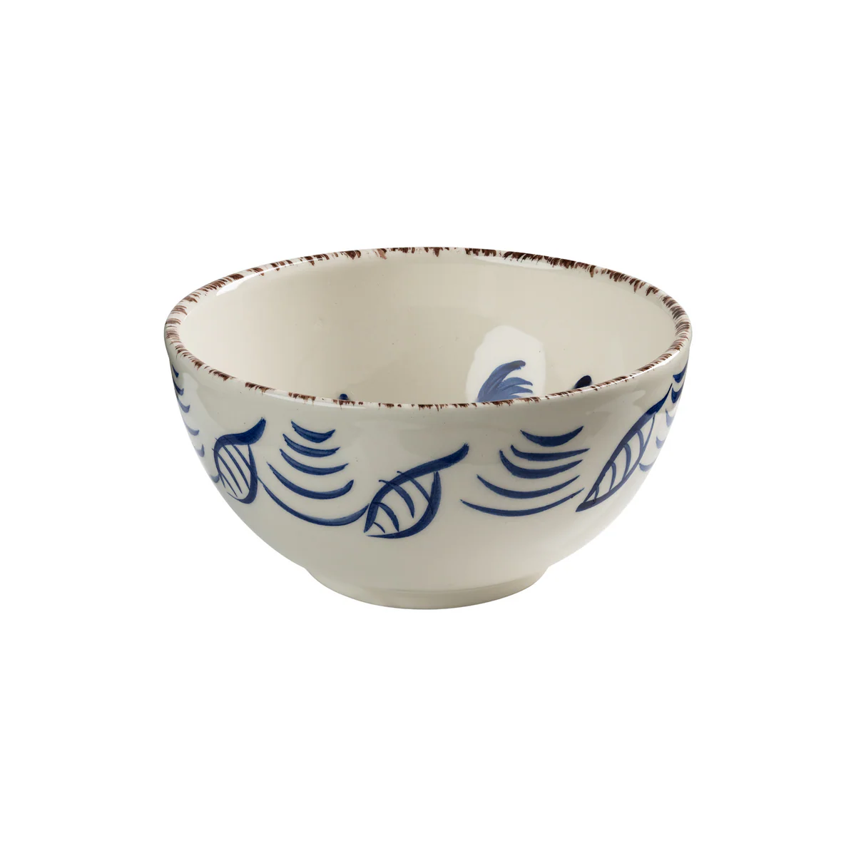 Casa Nuno Bowl with Flowers & Waves
