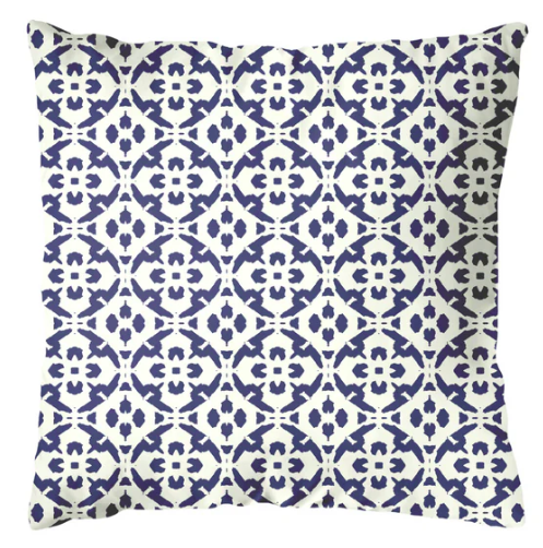 Porto Tiles Outdoor Pillow, 22"x22"