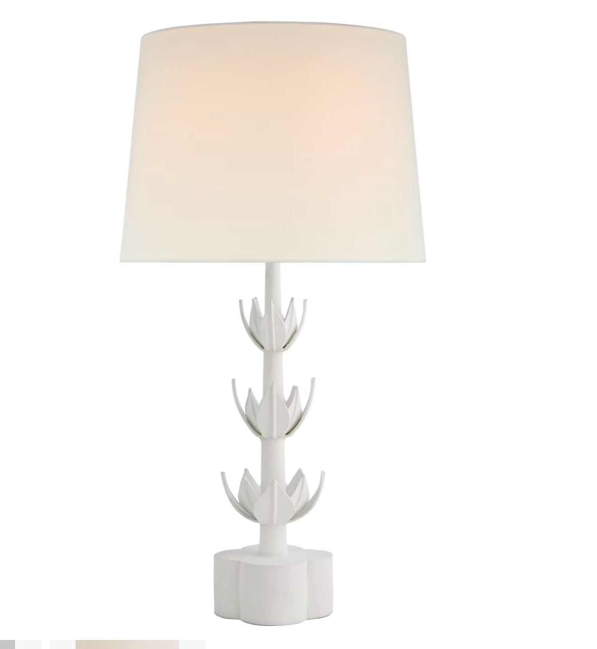 Plaster White Alberto Large Triple Table Lamp 32.25" H x 16.5 W-