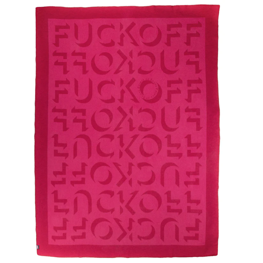 Expletive Pink Wool Fleece Throw - 55x80