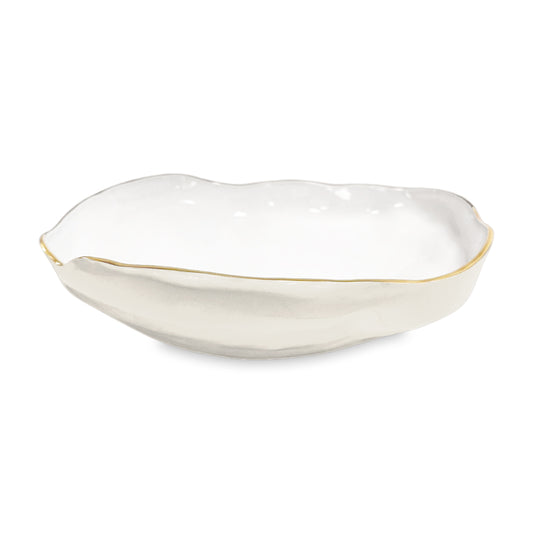 Cream Encanto Nuevo Large Low Bowl 13"