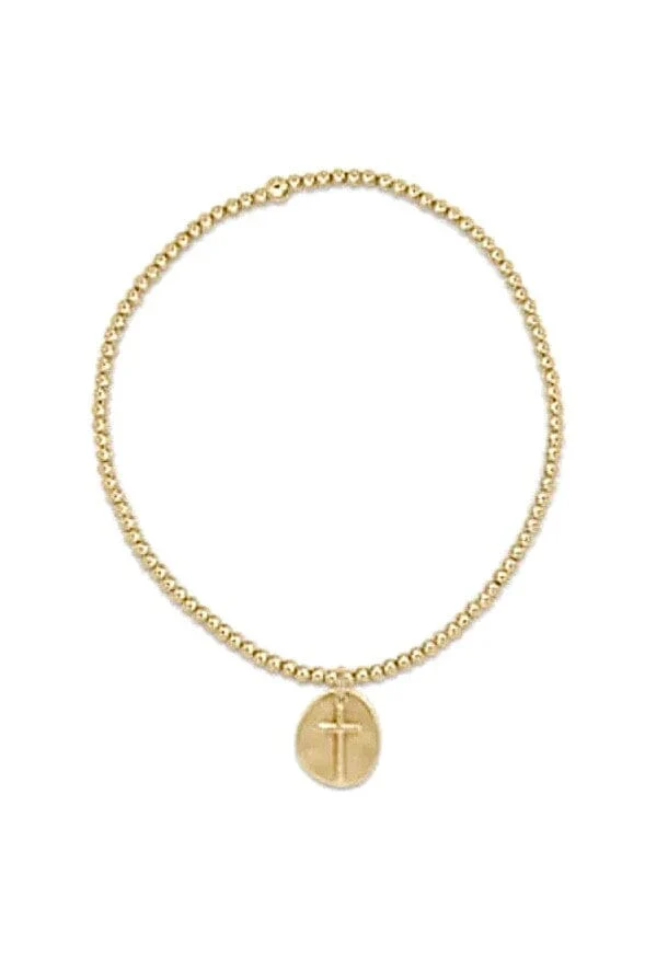 enewton Classic Gold 2mm Bead Bracelet Inspire Small Gold Charm