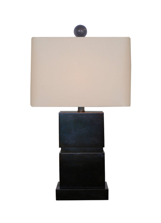 White Jade Lamp, Crystal Base Gold Leaf