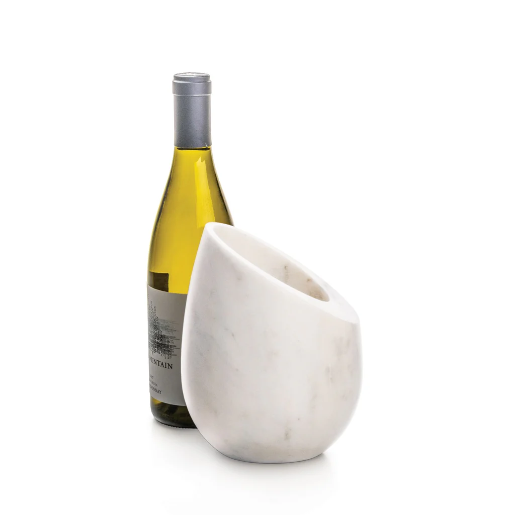 Simon Pearce White Marble Wine Chiller 5½ W x 5½ D x 7 H