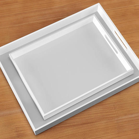 Classic White Rectangular Tray, Large