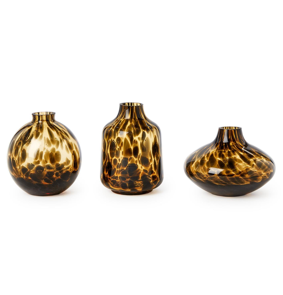 Assorted Tortoise Hand Blown Glass Vase