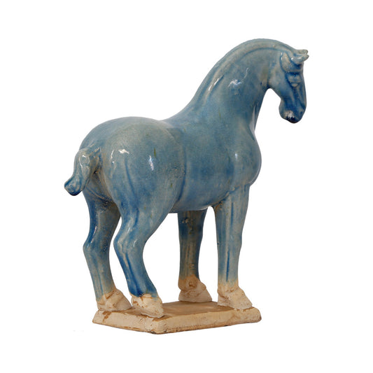 Soft Aqua Stallion Statue, Small