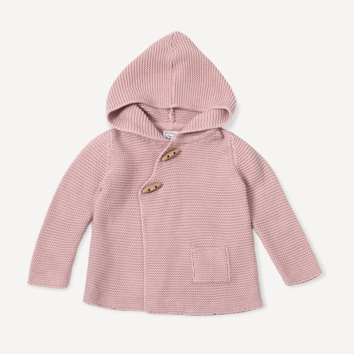Milan Hooded Sweater with Buttons 12-18 Months, Organic Cotton
