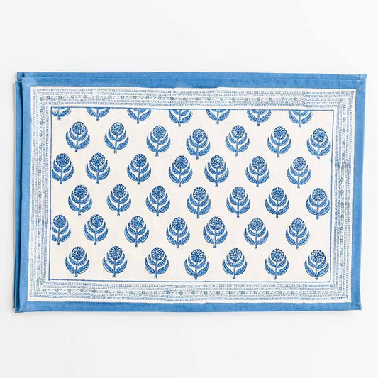 Set of 4 Blue and White Pinot Placemats