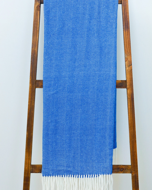 Adirondack Throw Regatta Blue, Cotton/Acrylic Blend, 50 x70