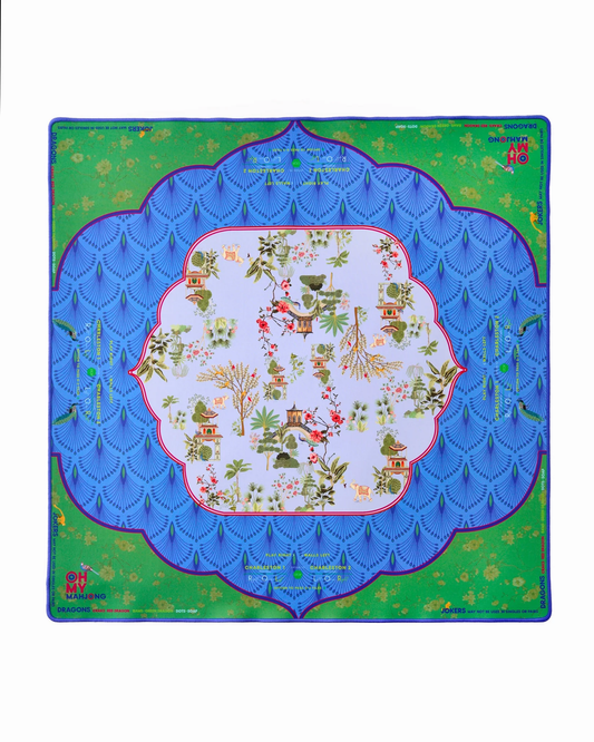 Darjeeling Mahjong Mat, Blue