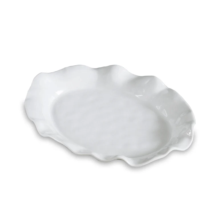 VIDA Havana White Oval Platter - 13 In. Melamine