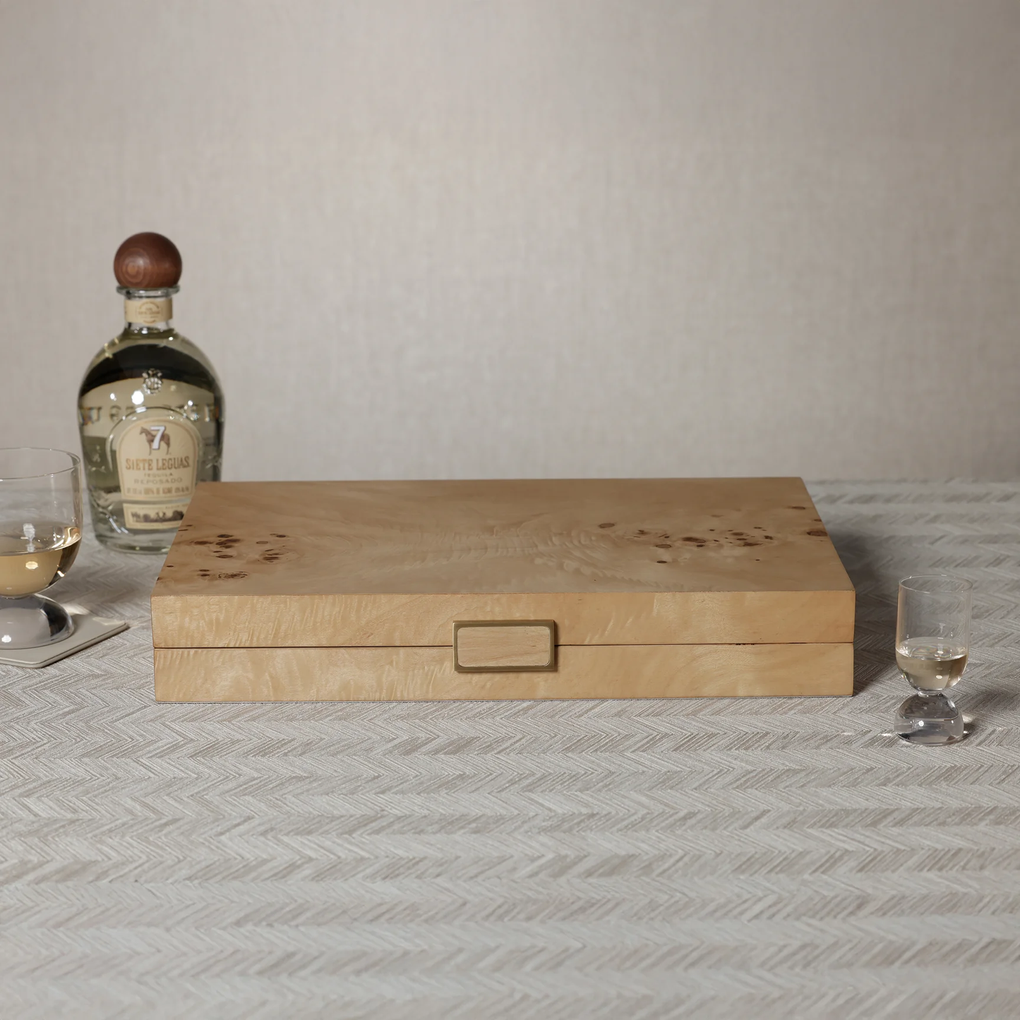 Burl Wood Backgammon Set