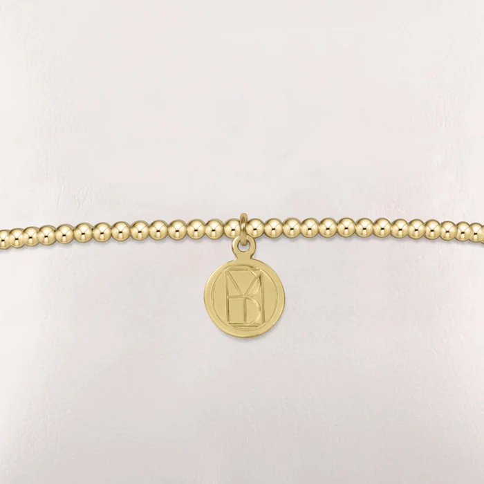 enewton Classic Gold 2mm Bead Bracelet - "Be You" Small Gold Disc