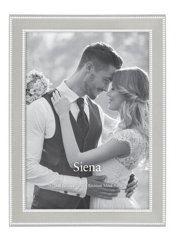 Narrow Double Bead Silverplate 8x10 Frame