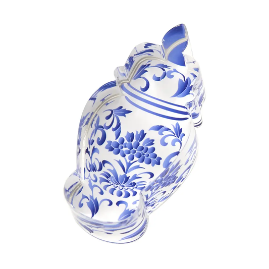 Acrylic Napkin Weight, Blue Ginger Jar