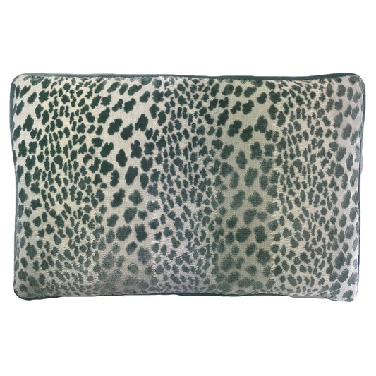Meow Aqua Lumbar Pillow, 14"x21"