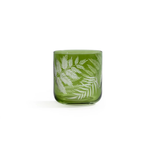 Fern Leaf Rocks Glass, 13oz