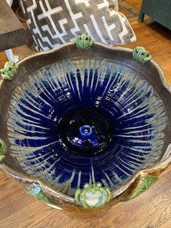 Frog Bowl Natural Mineral Glazed Brown and Celadon