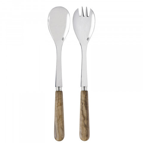 Olive Wood Salad Set