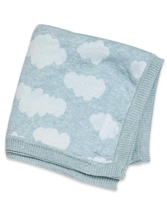 Cloud Jacquard Sweater Knit Baby Blanket 30 x 42