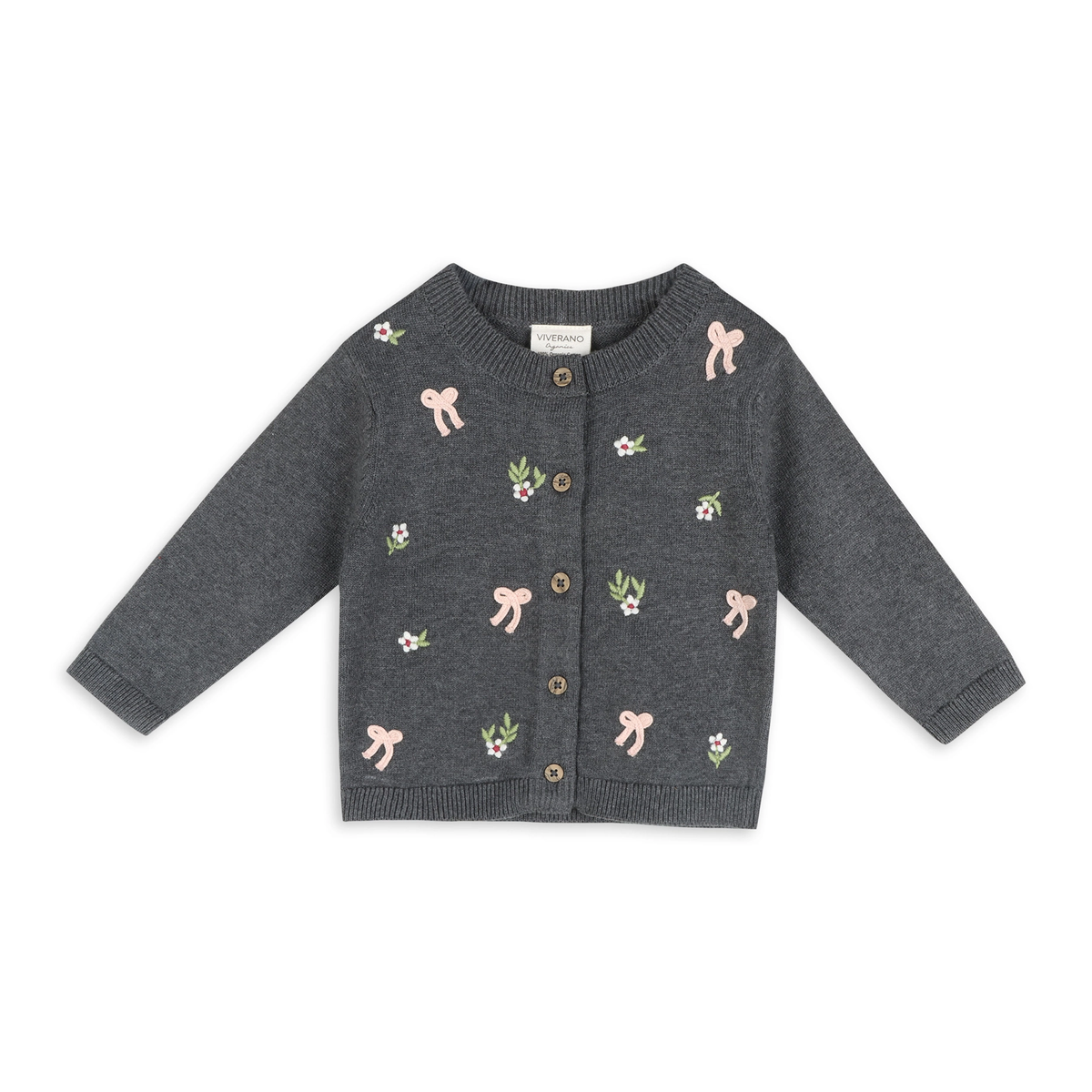 Hazel 3D Bow Knit Baby Cardigan, 6 -12 M
