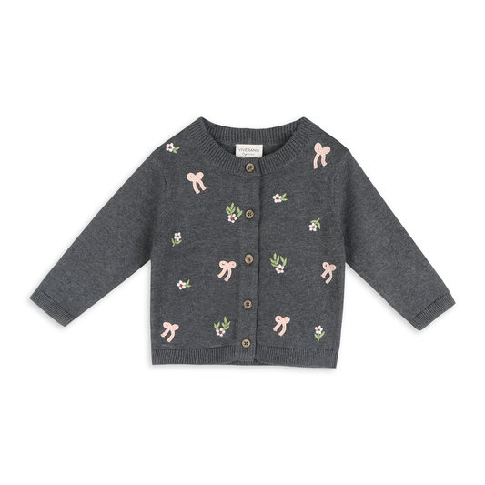 Hazel 3D Bow Knit Baby Cardigan, 6 -12 M