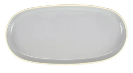 Vietri Chroma White Narrow Oval Platter