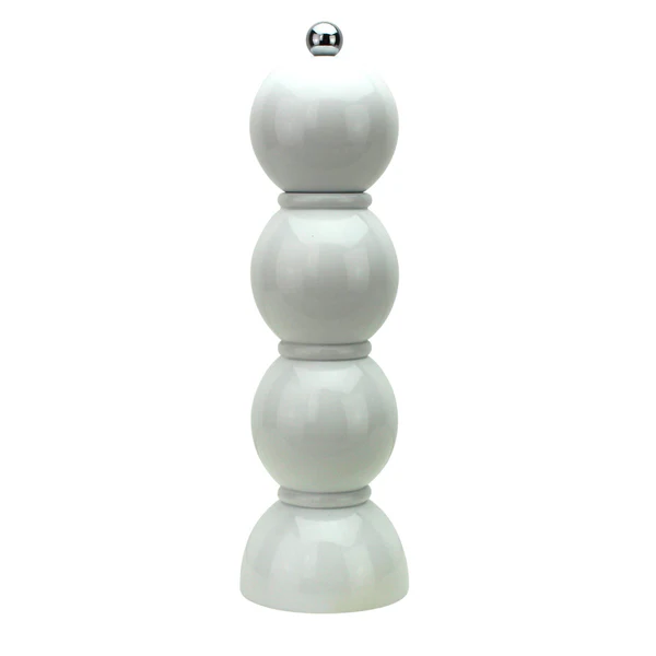 Bobbin White Lacquer 9 In. Salt and Pepper Grinder Mill