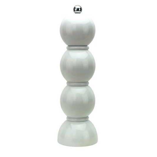 Bobbin White Lacquer 9 In. Salt and Pepper Grinder Mill
