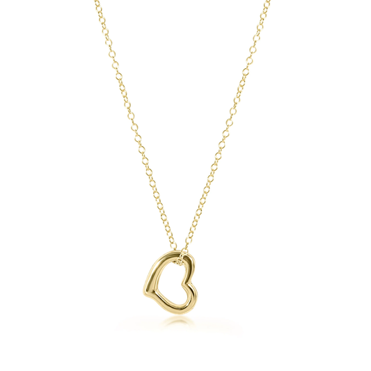 enewton 16" Necklace Gold with Signature with heart Love Charm